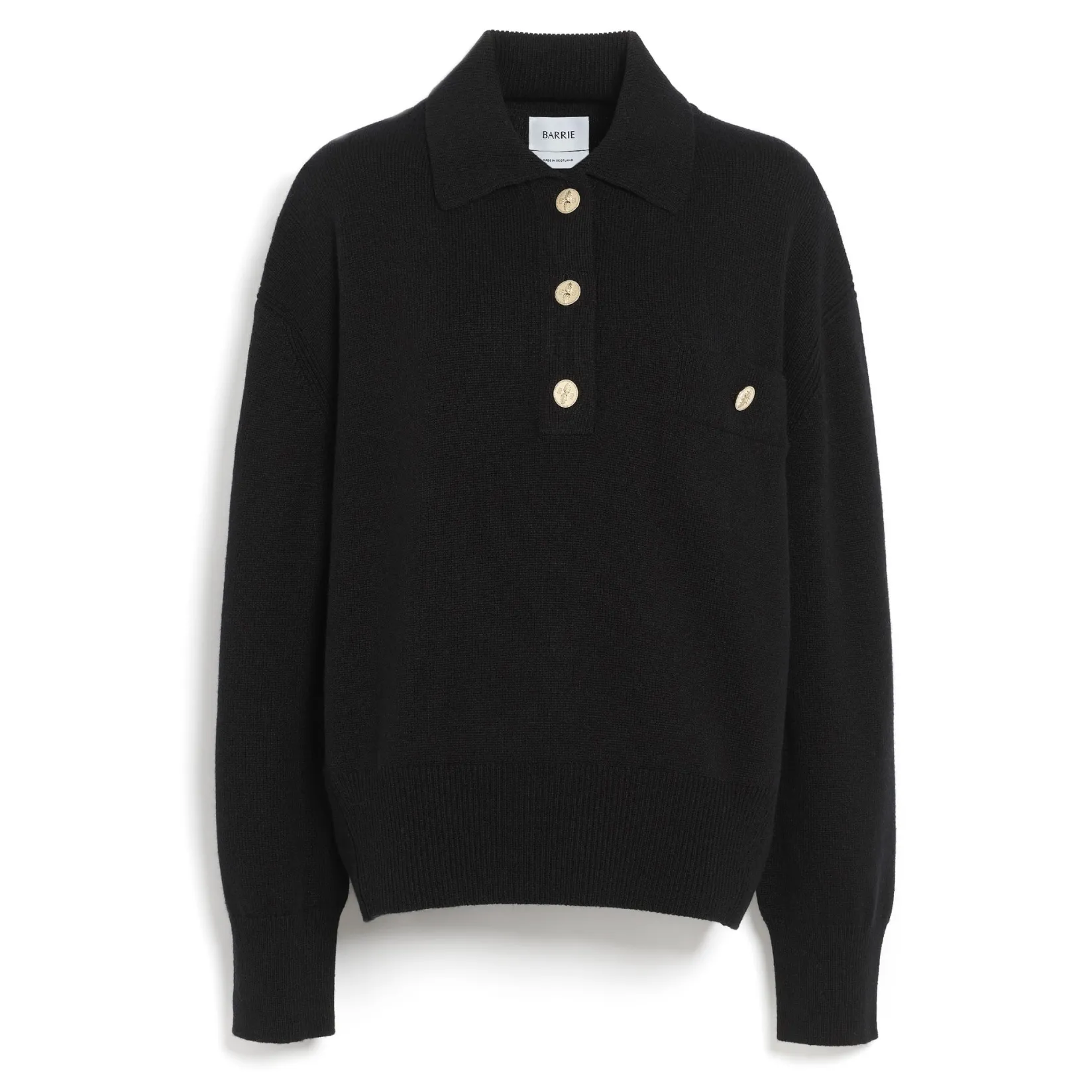 Women Barrie Cashmere polo collar jumper