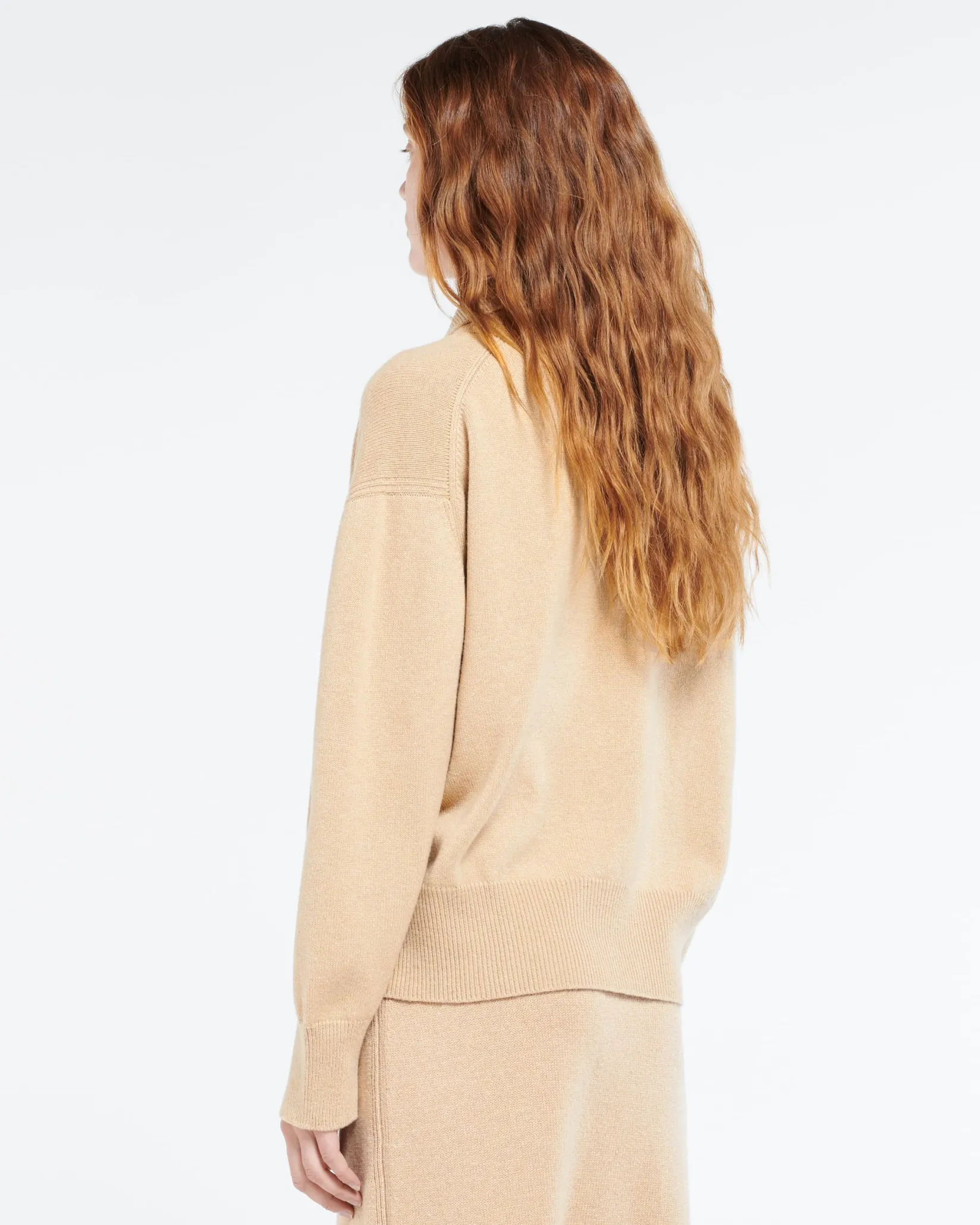Women Barrie Cashmere polo collar jumper