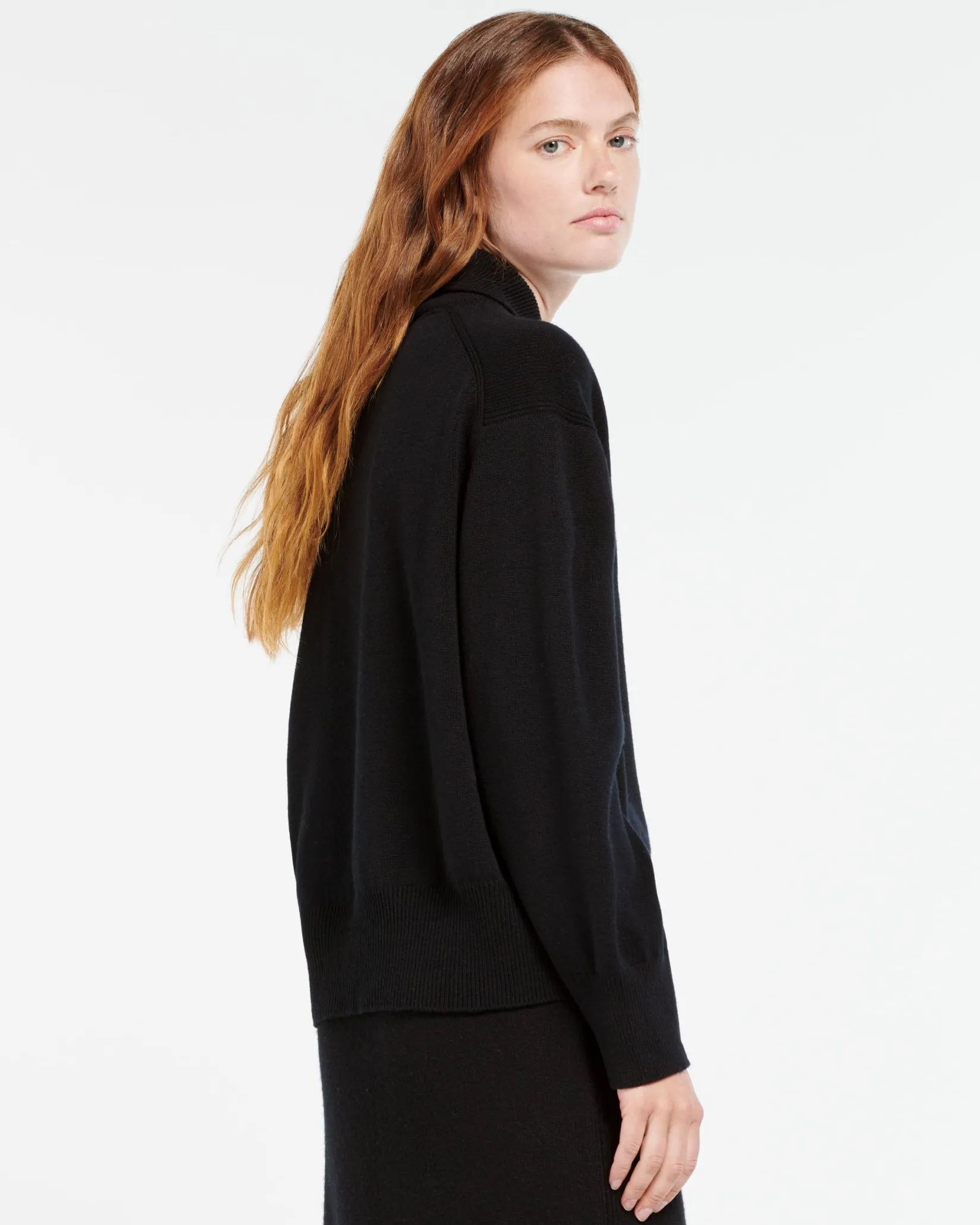 Women Barrie Cashmere polo collar jumper