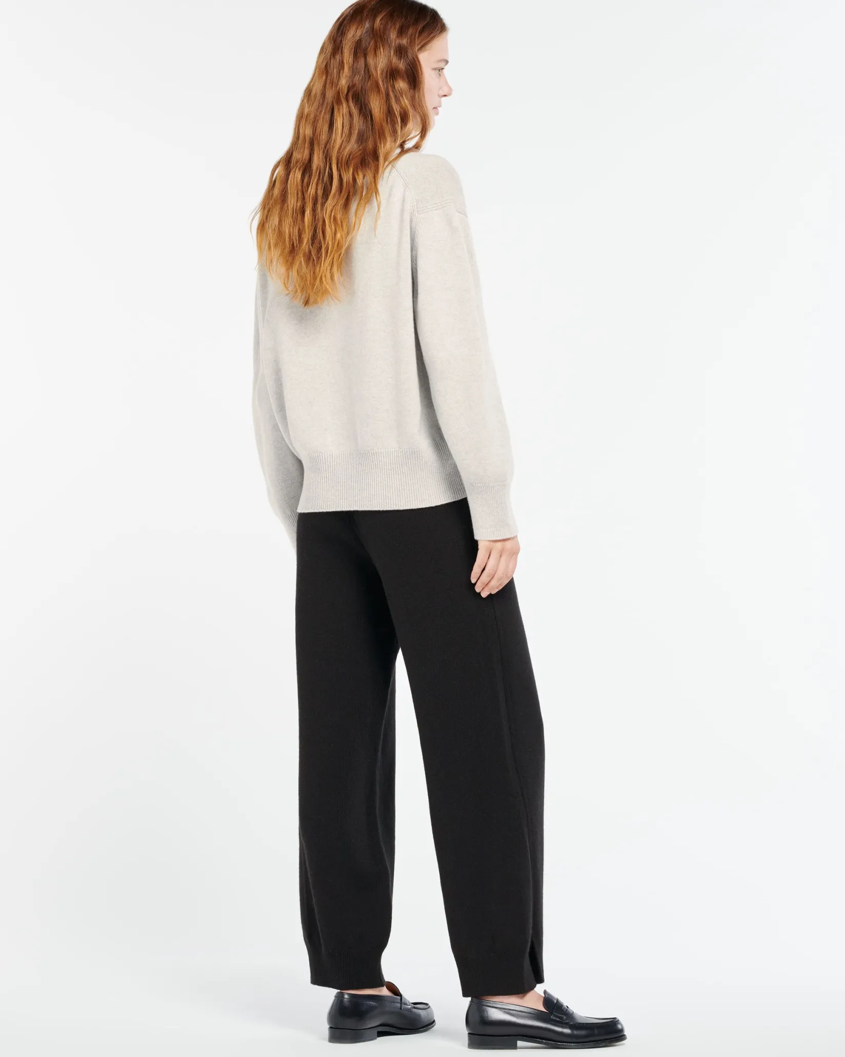 Women Barrie Cashmere polo collar jumper