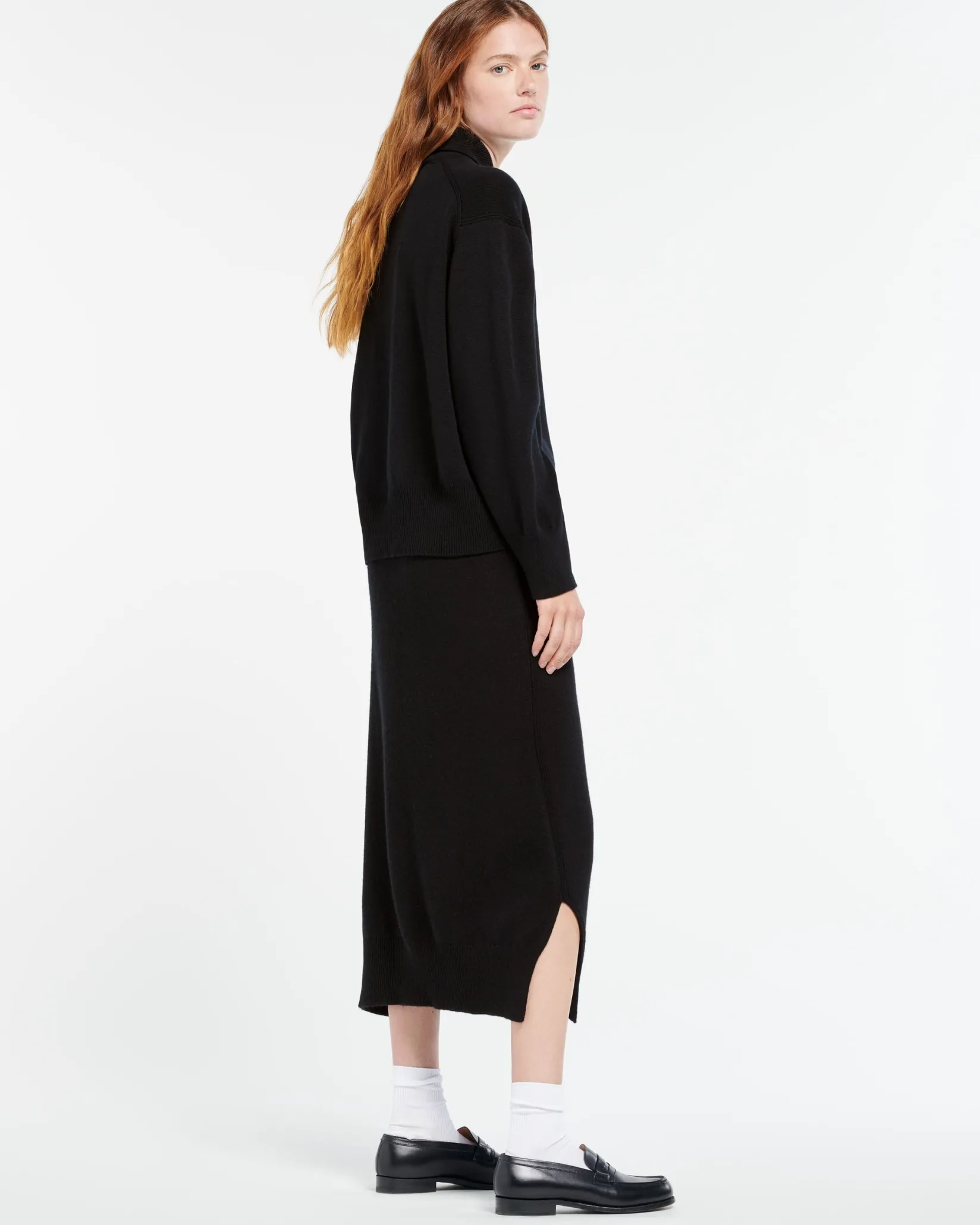 Women Barrie Cashmere polo collar jumper