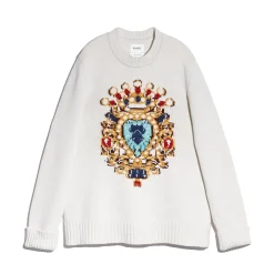 Barrie Cashmere round-neck jumper with jewel pattern