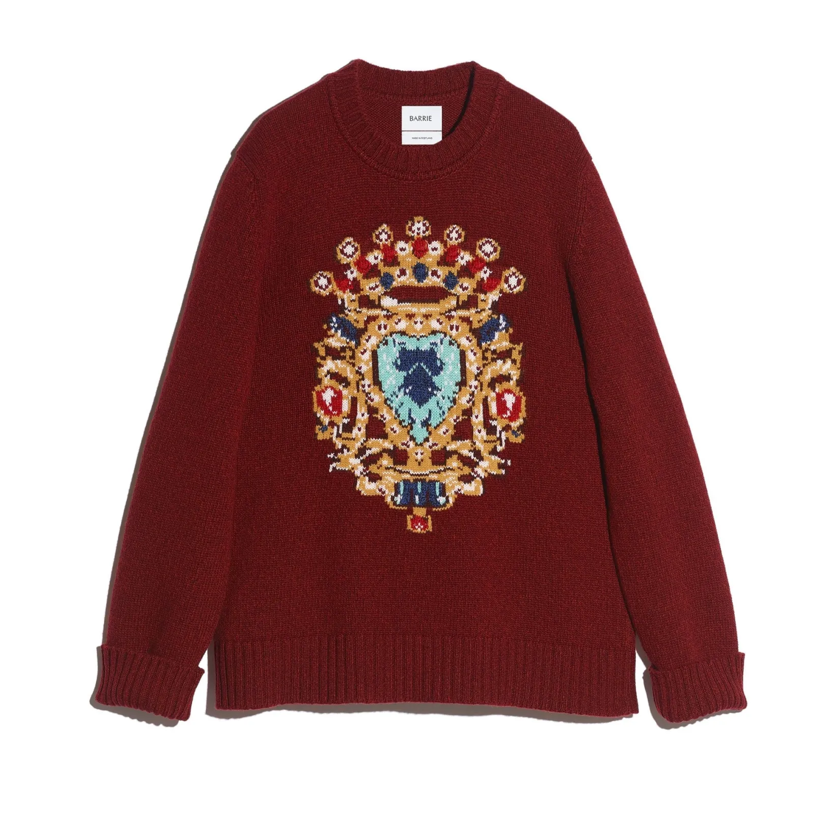 Barrie Cashmere round-neck jumper with jewel pattern