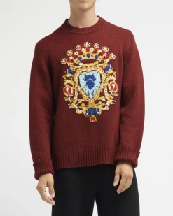 Barrie Cashmere round-neck jumper with jewel pattern