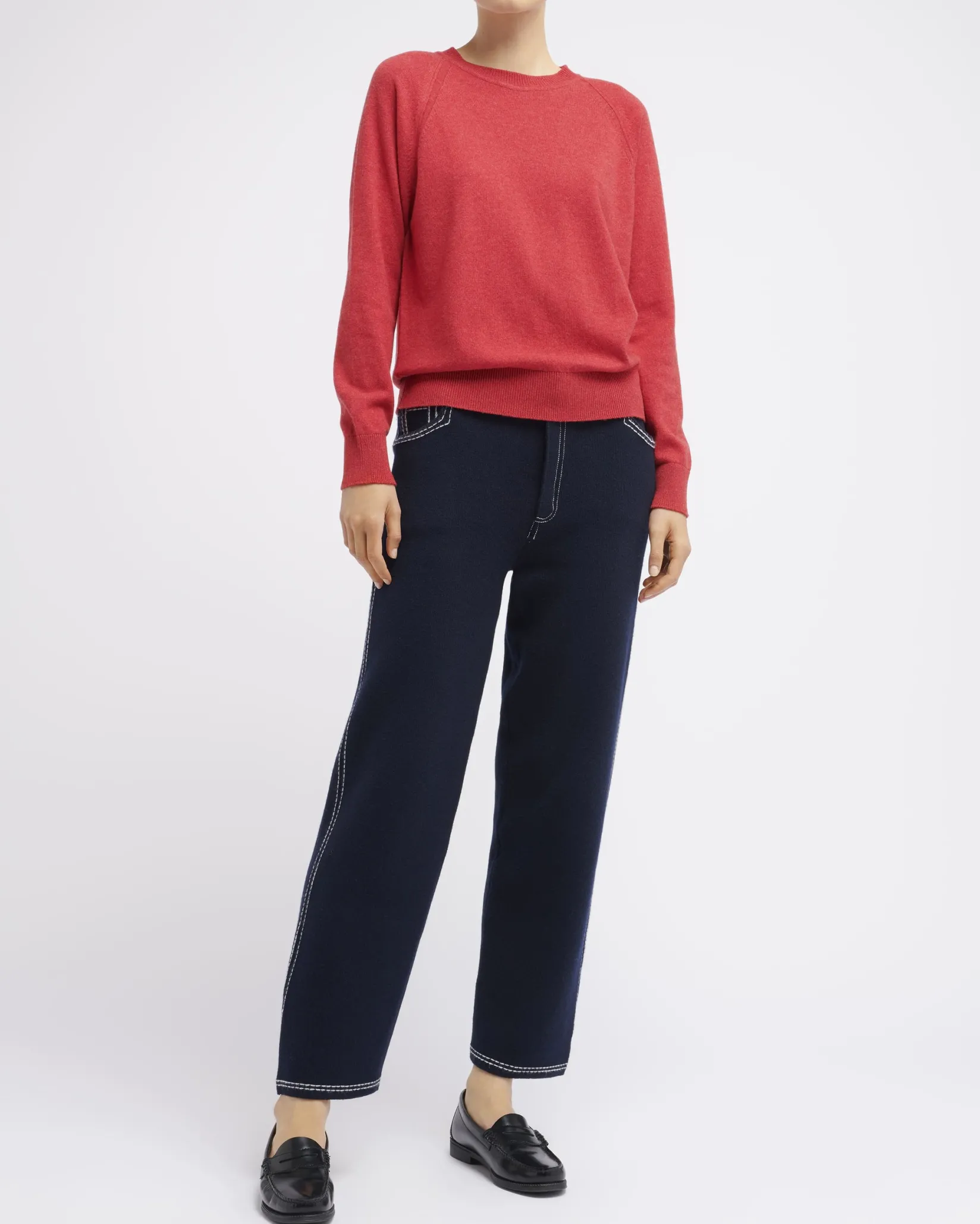 Women Barrie Cashmere round-neck jumper