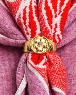 Women Barrie Cashmere scarf with floral motif