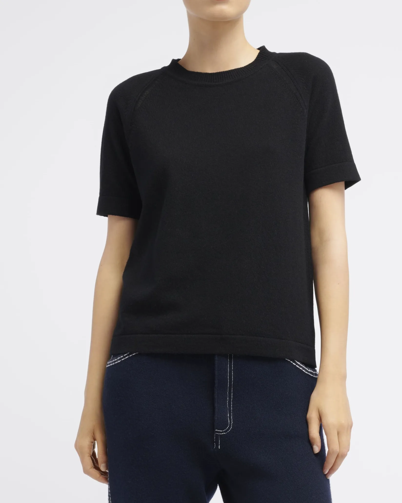 Women Barrie Cashmere short sleeved top