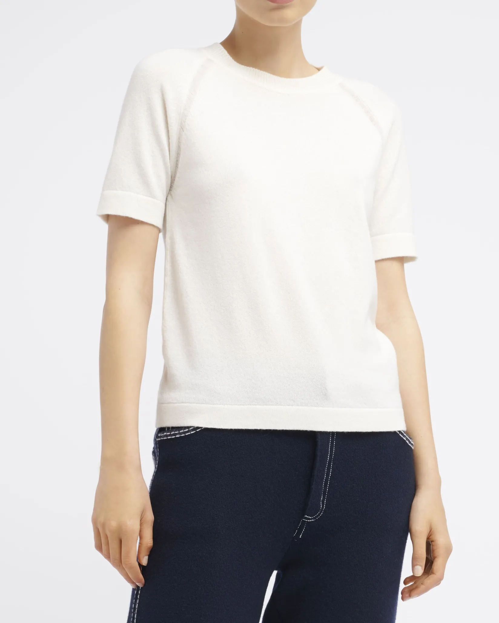 Women Barrie Cashmere short sleeved top