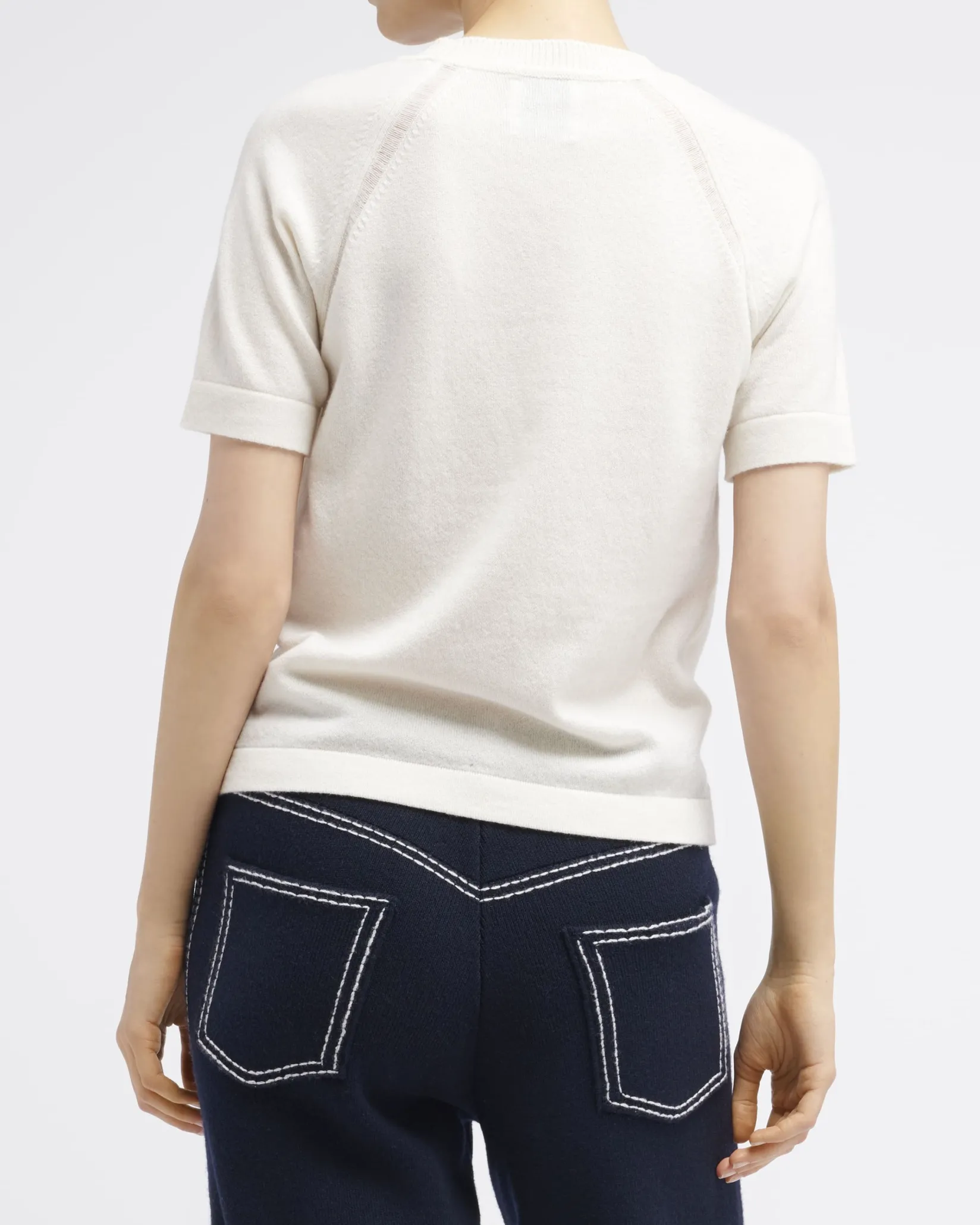 Women Barrie Cashmere short sleeved top