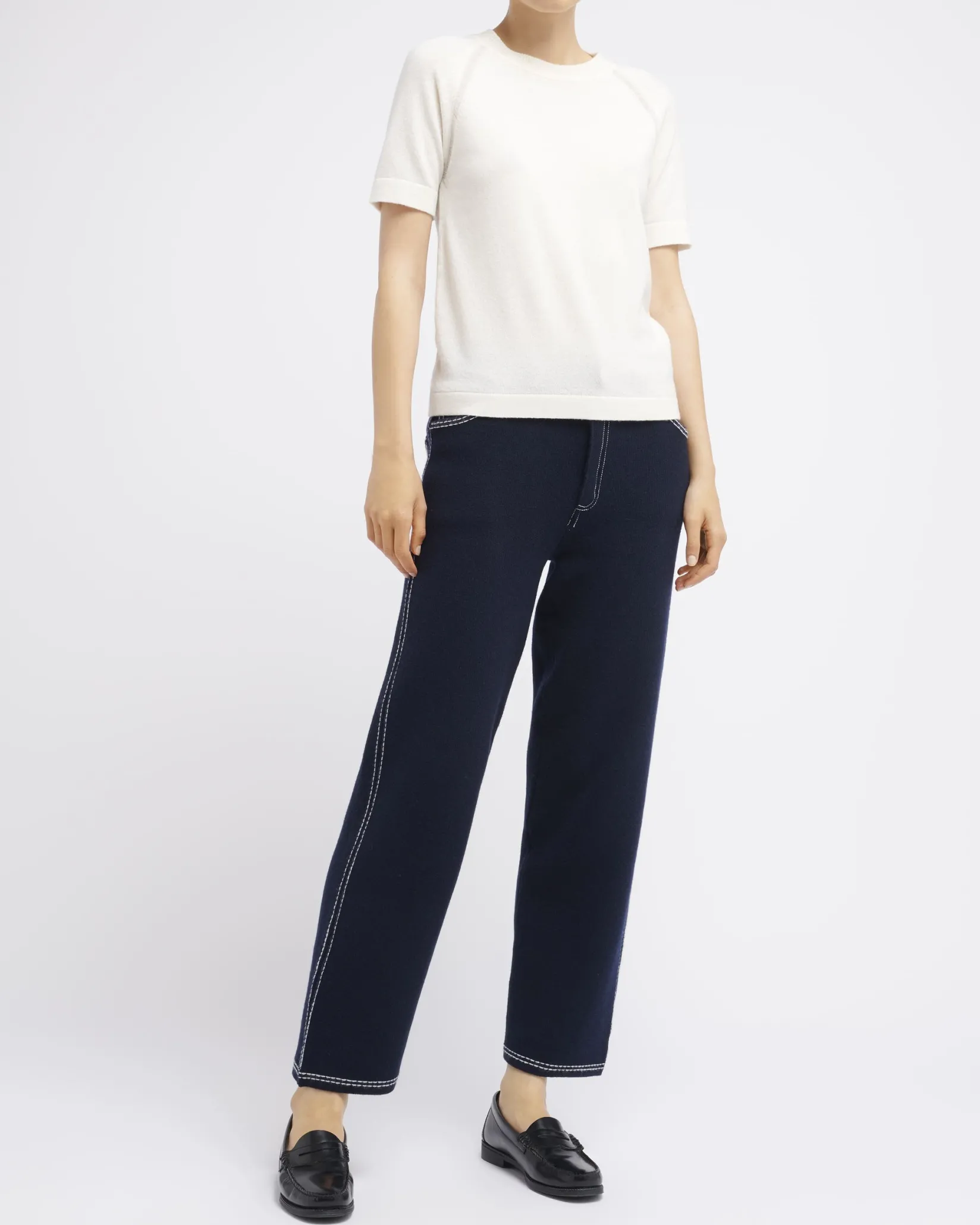 Women Barrie Cashmere short sleeved top
