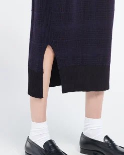 Women Barrie Cashmere skirt with a tartan motif