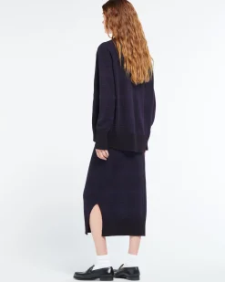 Women Barrie Cashmere skirt with a tartan motif