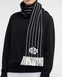 Women Barrie Cashmere striped scarf