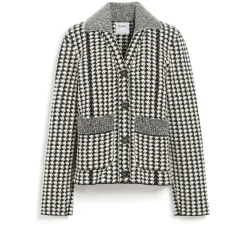 Women Barrie Cashmere suit jacket with a houndstooth motif