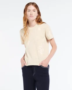 Women Barrie Cashmere top with a floral motif