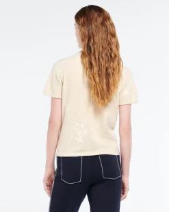 Women Barrie Cashmere top with a floral motif