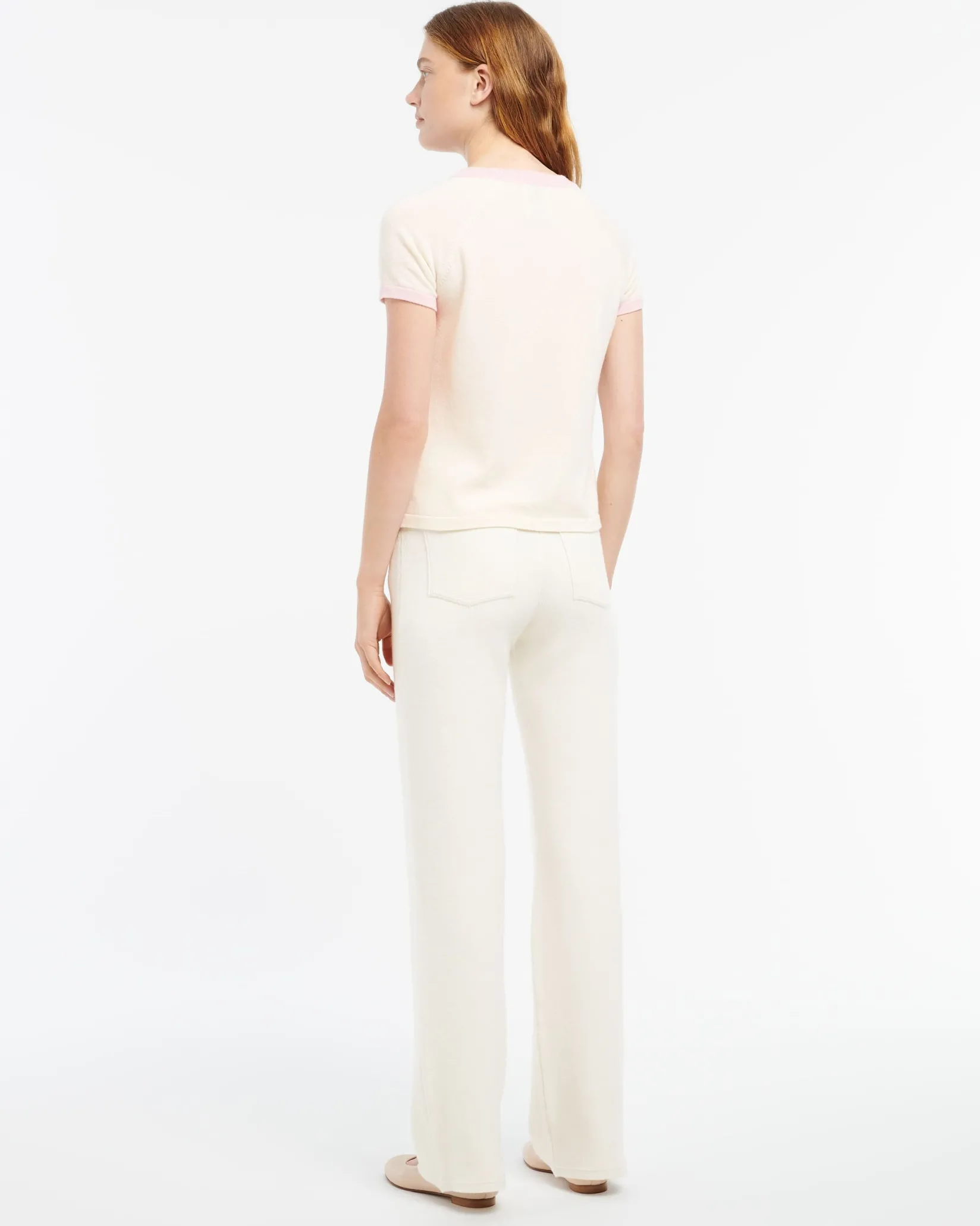 Women Barrie Cashmere top with B logo