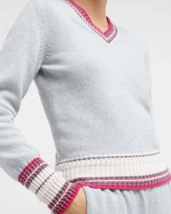 Women Barrie Cashmere V-neck jumper