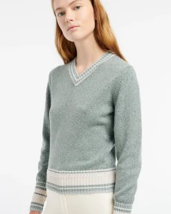 Women Barrie Cashmere V-neck jumper