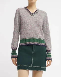 Women Barrie Cashmere V-neck jumper