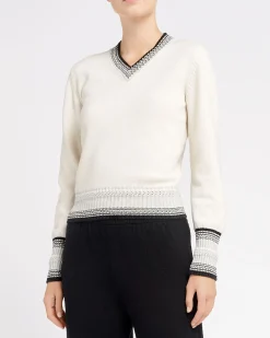 Women Barrie Cashmere V-neck jumper