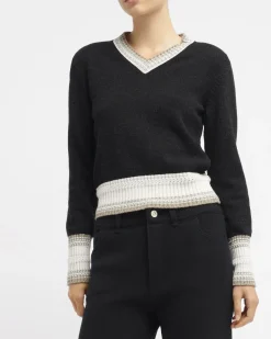 Women Barrie Cashmere V-neck jumper