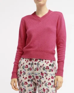 Women Barrie Cashmere V-neck jumper