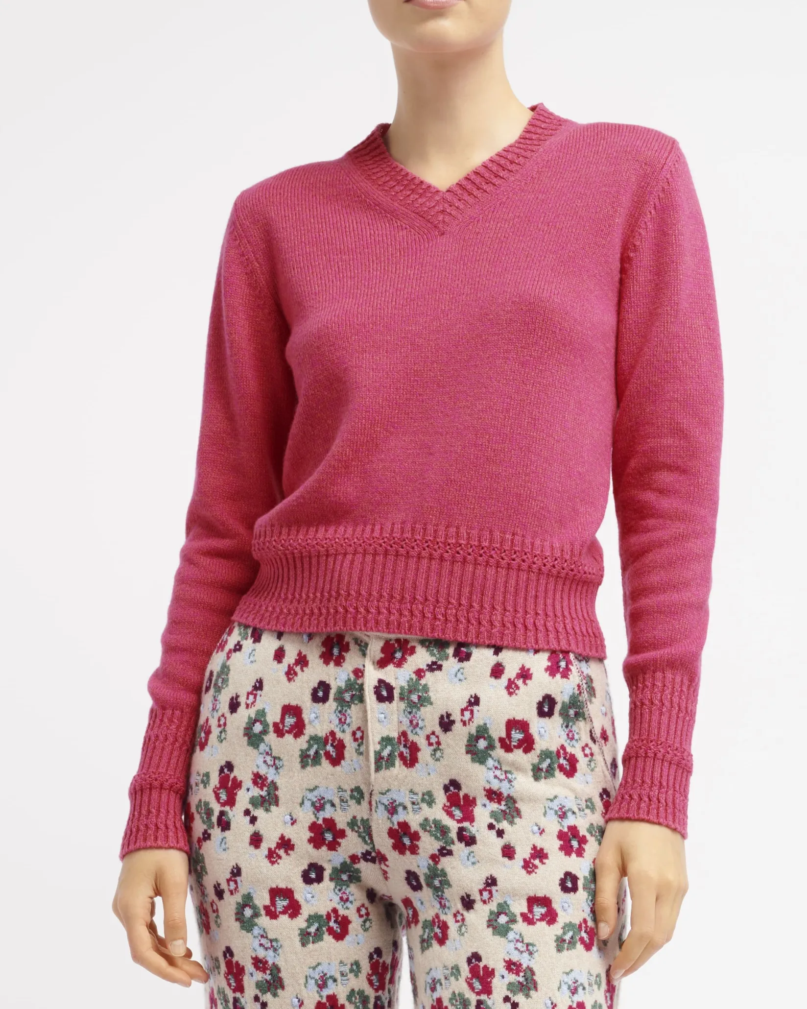 Women Barrie Cashmere V-neck jumper