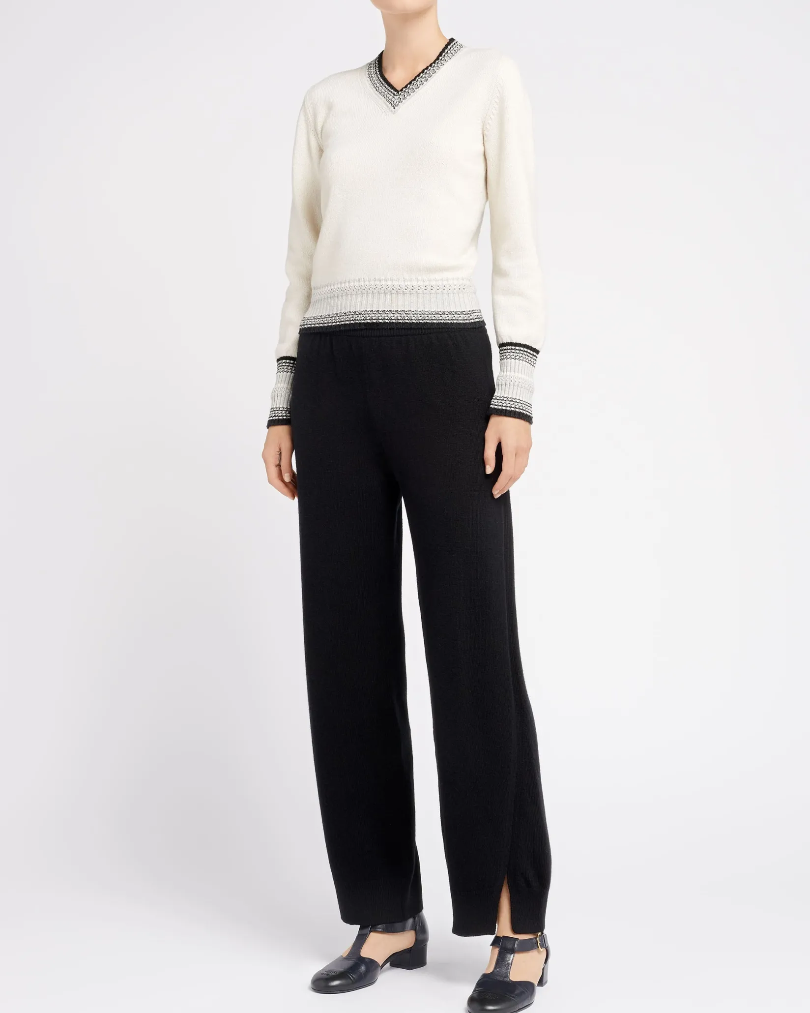 Women Barrie Cashmere V-neck jumper