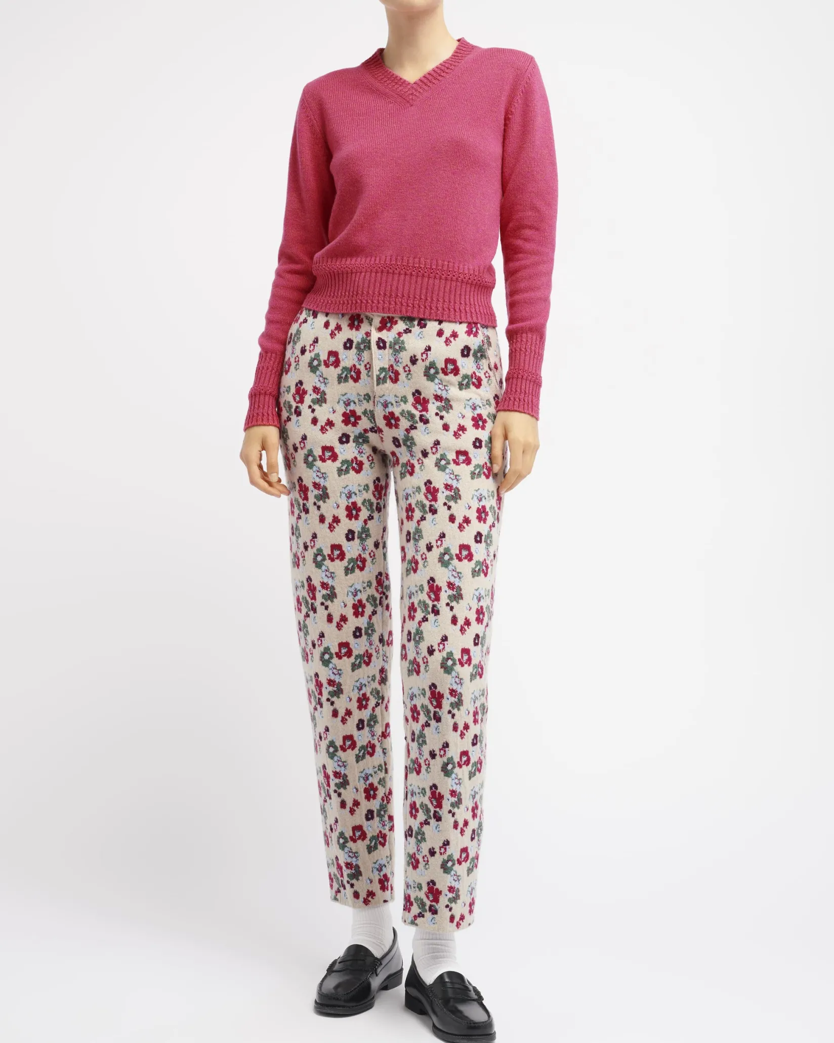 Women Barrie Cashmere V-neck jumper