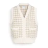 Women Barrie Cashmere waistcoat with a gingham motif