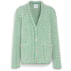 Women Barrie Cashmere, wool and silk tailored jacket with a chevron motif