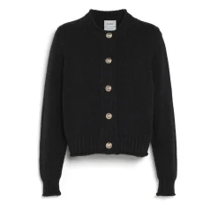 Women Barrie Chunky cashmere cardigan with gold buttons