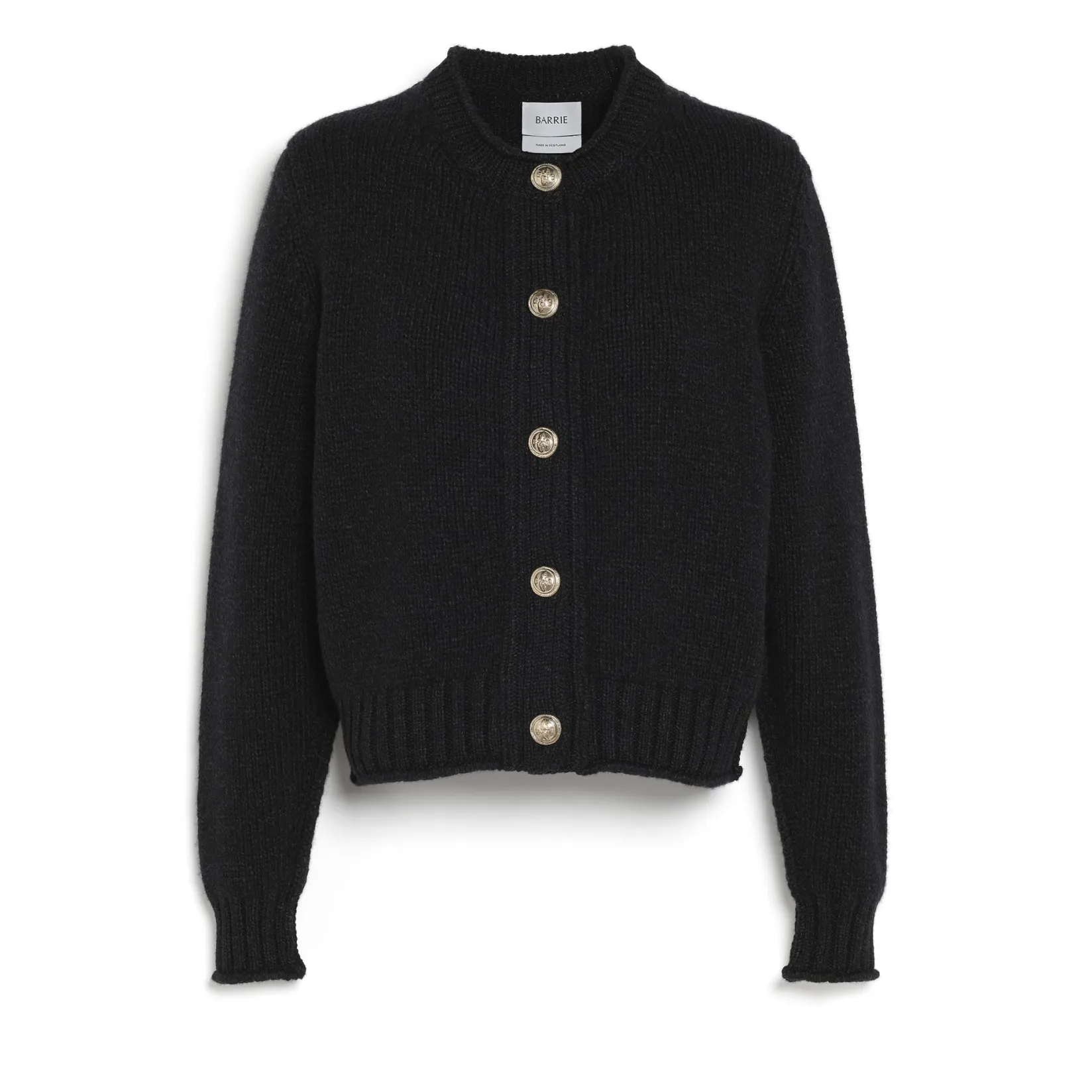 Women Barrie Chunky cashmere cardigan with gold buttons