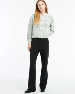 Women Barrie Chunky cashmere cardigan with gold buttons