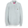 Women Barrie Chunky cashmere jumper with polo shirt collar
