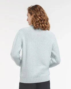 Women Barrie Chunky cashmere jumper with polo shirt collar