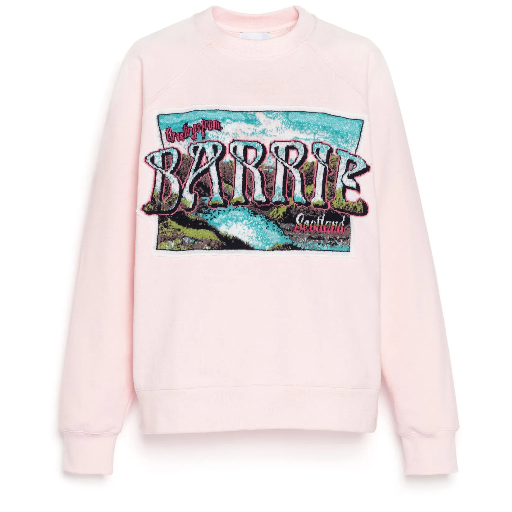 Women Barrie Cotton sweatshirt with cashmere Greetings patch