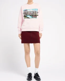 Women Barrie Cotton sweatshirt with cashmere Greetings patch