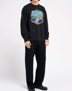 Women Barrie Cotton sweatshirt with cashmere Greetings patch