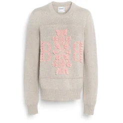 Women Barrie 3D cashmere logo round-neck jumper