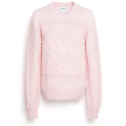 Women Barrie 3D cashmere logo round-neck jumper
