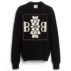 Barrie 3D cashmere logo round-neck jumper