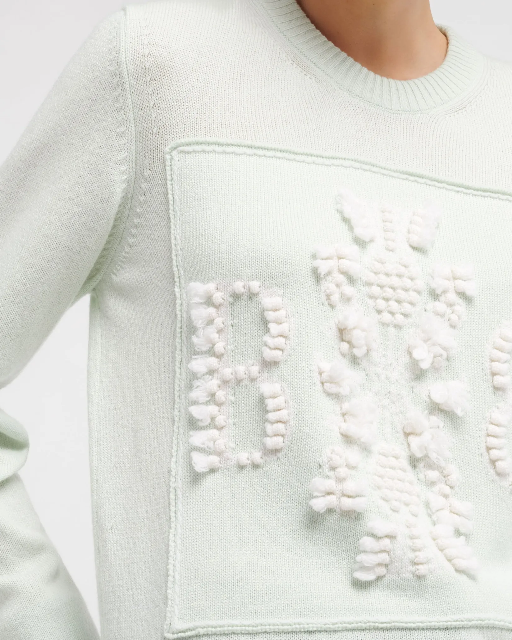 Women Barrie 3D cashmere logo round-neck jumper
