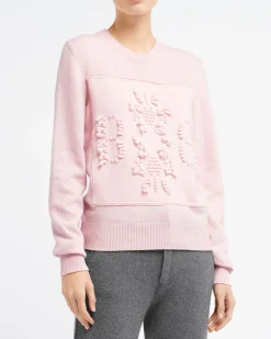 Women Barrie 3D cashmere logo round-neck jumper