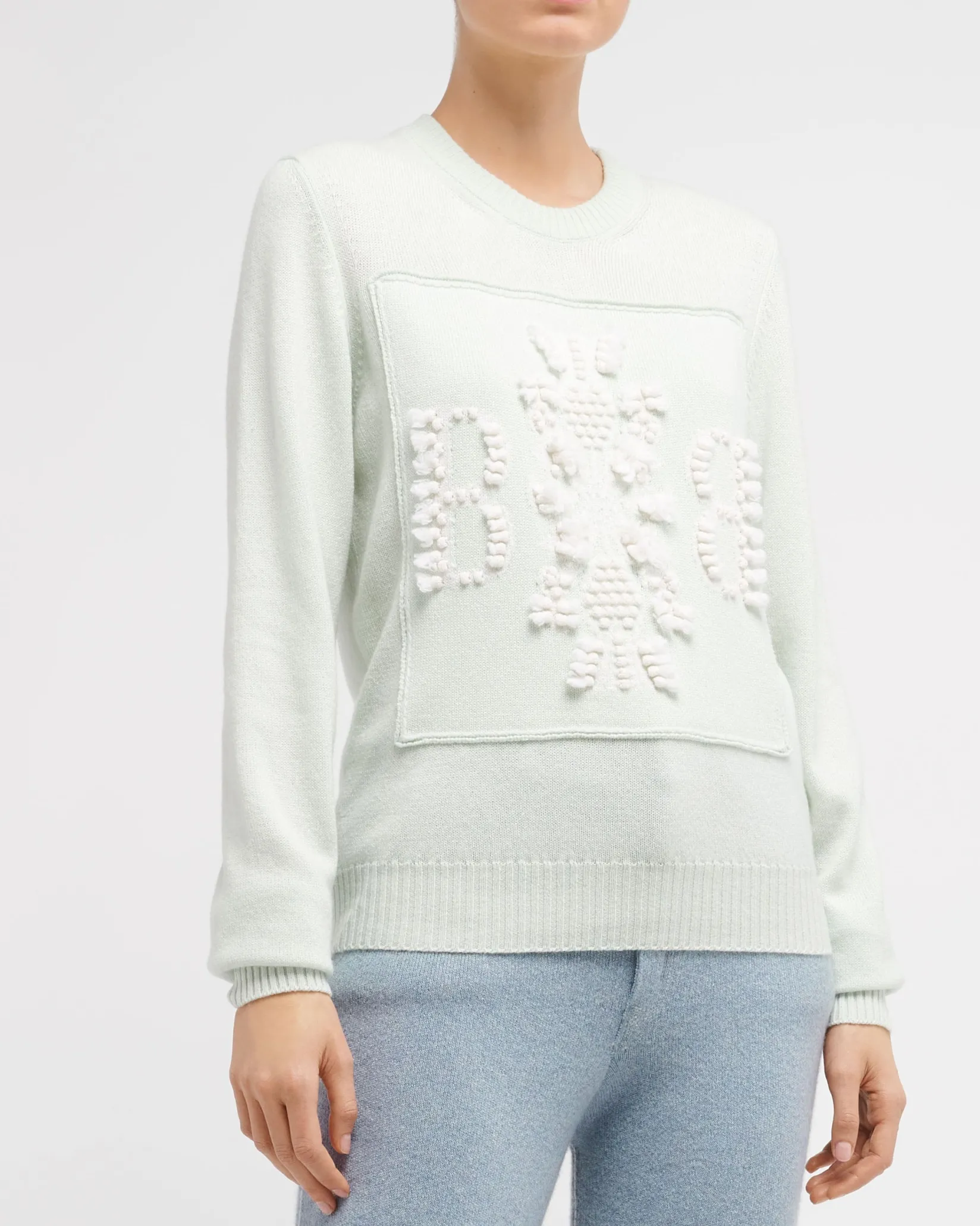 Women Barrie 3D cashmere logo round-neck jumper