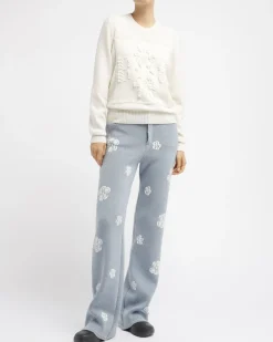 Women Barrie 3D cashmere logo round-neck jumper