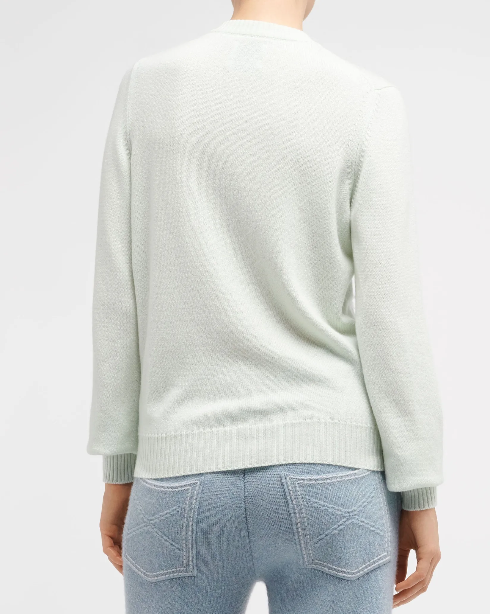 Women Barrie 3D cashmere logo round-neck jumper