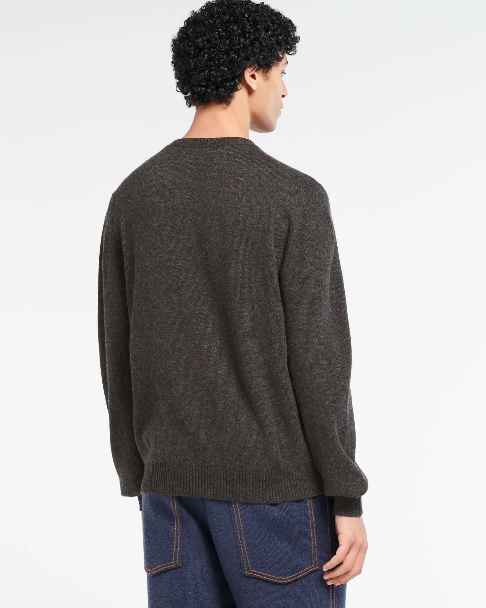 Barrie 3D cashmere logo round-neck jumper