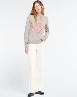 Women Barrie 3D cashmere logo round-neck jumper